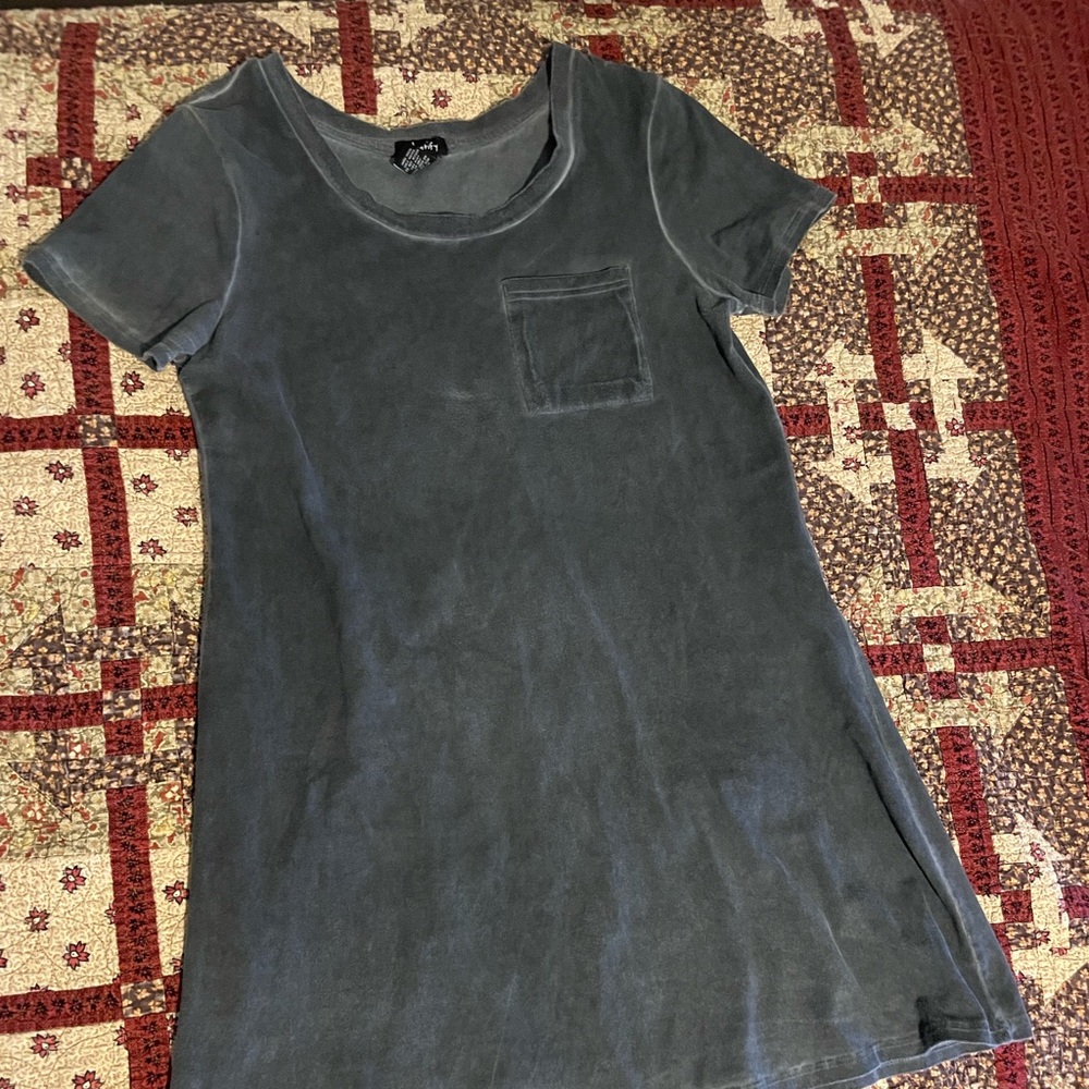 Acid wash t shirt dress